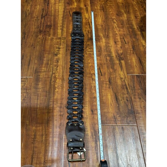 Vintage Amazonas 1974 Brown 40” Long Women’s Wide Leather Belt - New with Tags main image 5